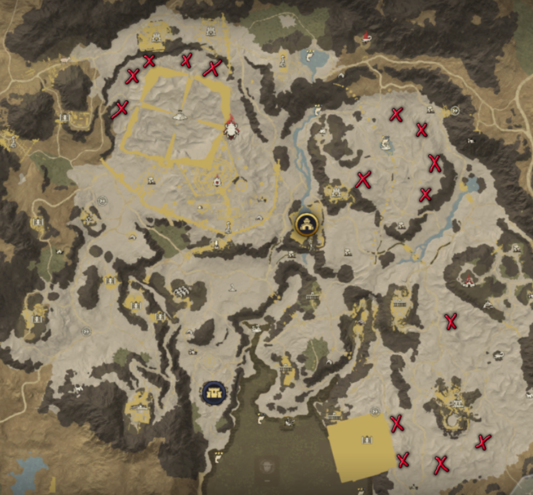 Sandwurm spawn location map